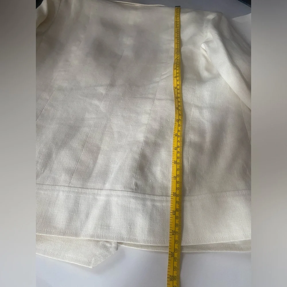 Vintage 90s CHANEL Boutique Linen Cargo Wrap Jacket